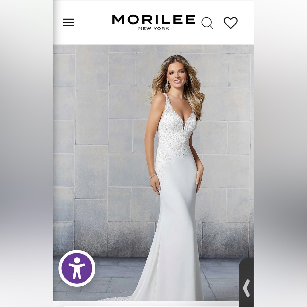 Mori Lee White Lace Wedding Dress